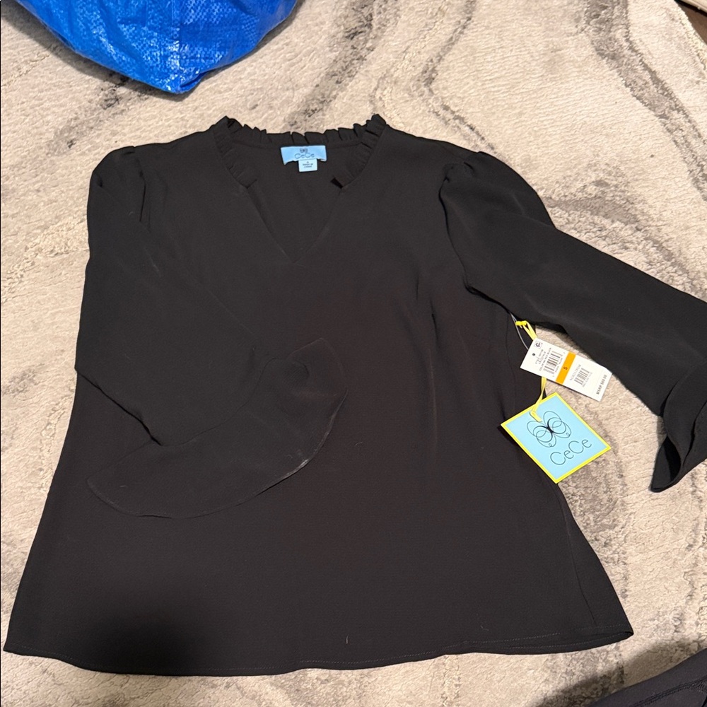 CeCe Women's Elegant Black Blouse